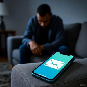 A person ignoring their phone, symbolizing the exhaustion of explaining HS and why talking about it is so hard.