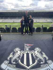 The things that keep Gareth fighting: photos of his sons Jenson and Freddie, his family, and his cat.