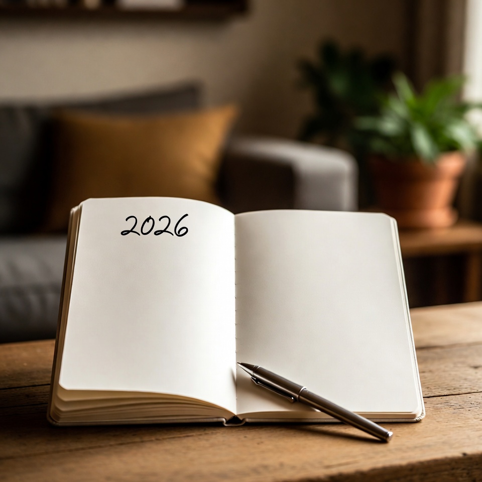 A notepad open to a fresh page for 2026, representing the setting of new year resolutions for managing Hidradenitis Suppurativa.
