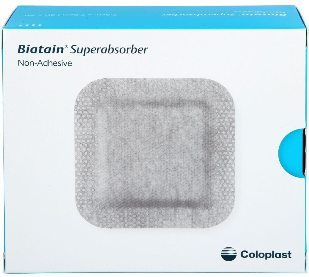 coloplast biatain superabsorber nicht haftend 7 5x7 5cm 10 stk